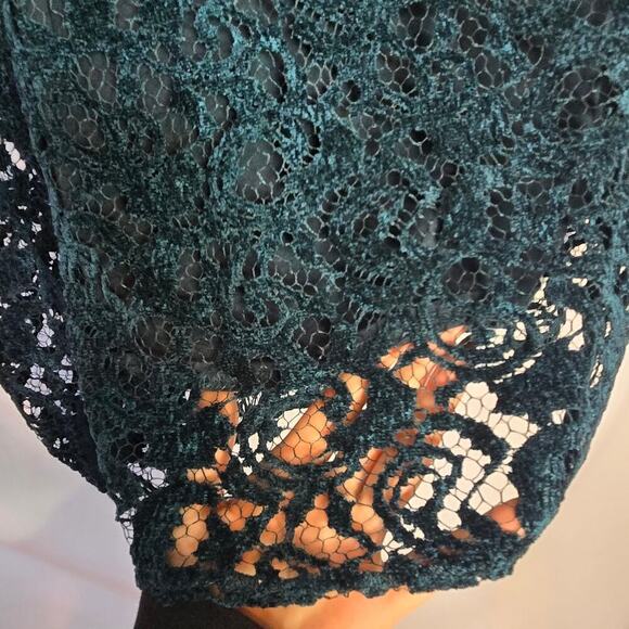 Sundance Womens Sheer Floral Lace Blouse Size M Boho Fairy Romantic Whimsigoth - Picture 3 of 8